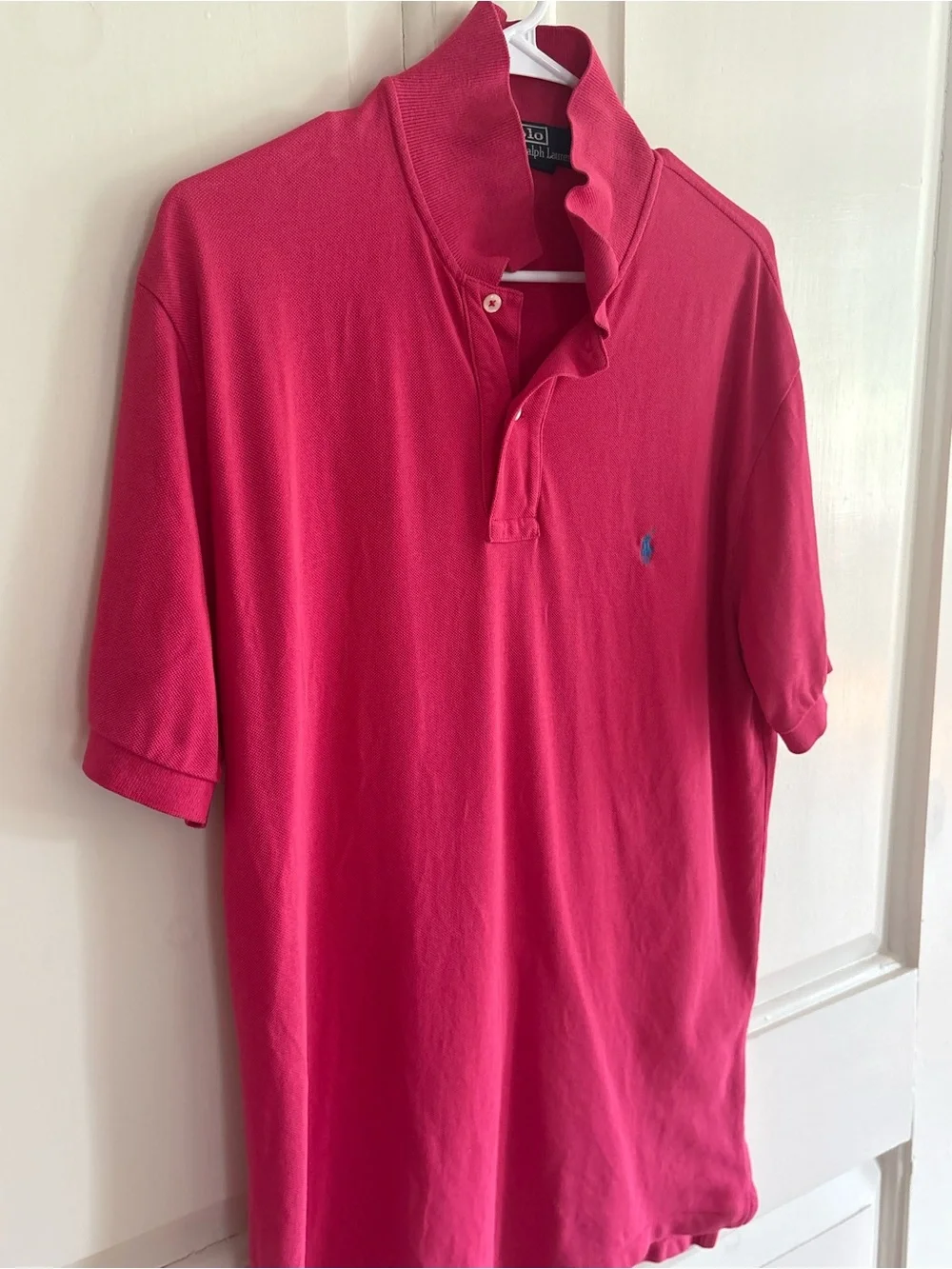 Polo by Ralph Lauren Men's Pink Classic Polo Shirt Medium